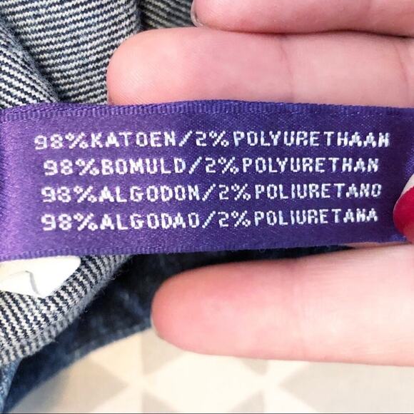 Vintage RALPH LAUREN Collection Stacked Ruched Low Rise Jeans Bareback 90s - Picture 9 of 10